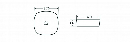 Раковина накладная Terminus Классик 370х370х115 Новороссийск - фото 3