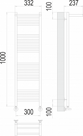 Аврора с/п П20 300х1000 Полотенцесушитель  TERMINUS Новороссийск - фото 3