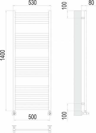 Грета П18 500х1400 Полотенцесушитель  TERMINUS Новороссийск - фото 3