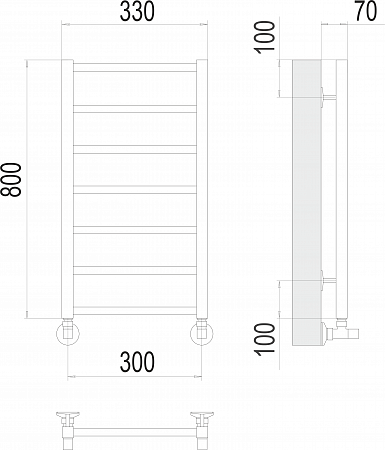 Контур П7 300х800 Полотенцесушитель  TERMINUS Новороссийск - фото 3