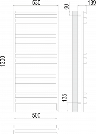 Соренто П15 500х1300 электро (sensor quick touch) Полотенцесушитель  TERMINUS Новороссийск - фото 3