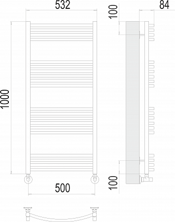 Классик П20 500х1000 Полотенцесушитель  TERMINUS Новороссийск - фото 3