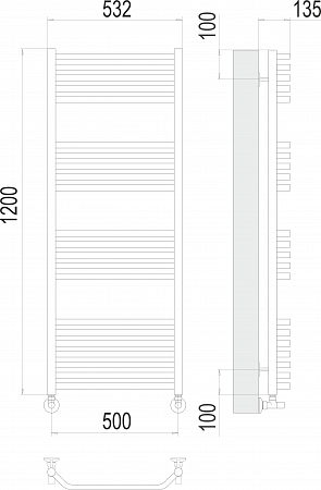 Виктория П22 500х1200 Полотенцесушитель  TERMINUS Новороссийск - фото 3